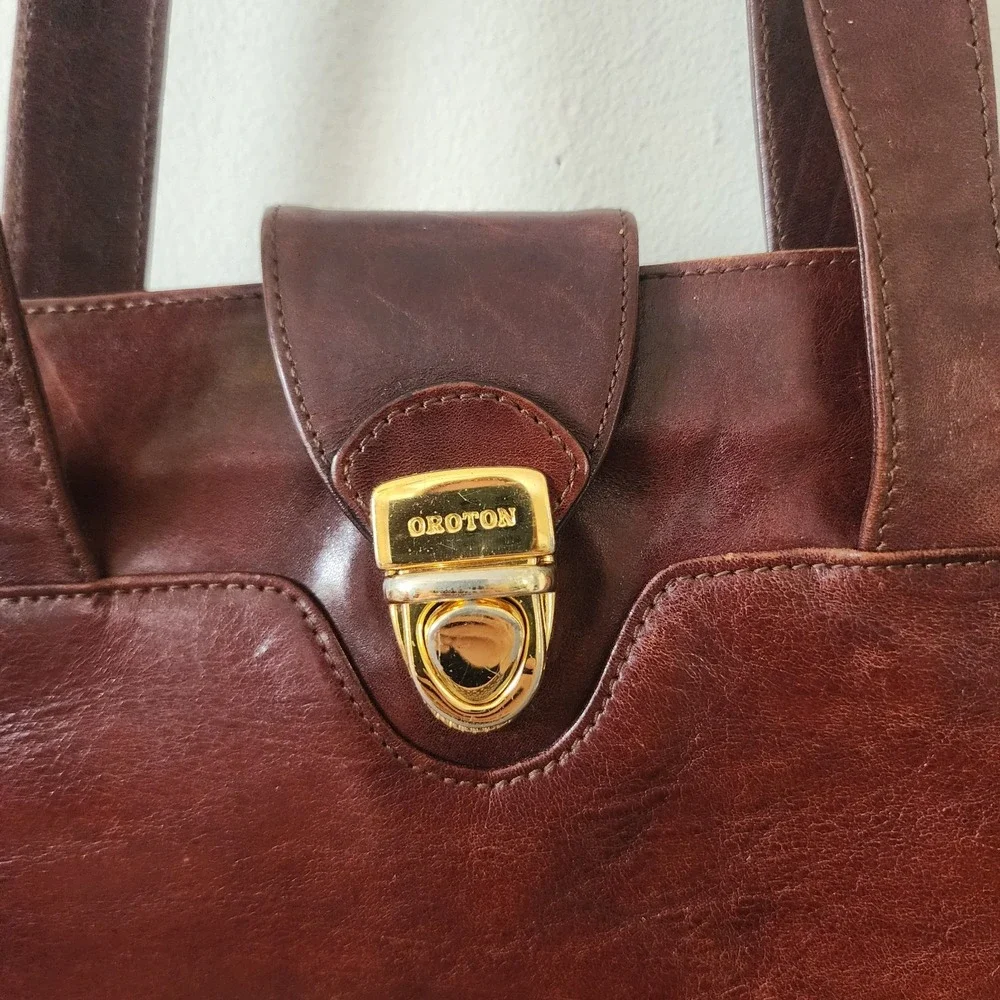 Oroton Brown Leather Purse Shoulder Bag